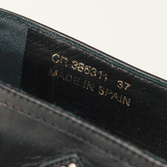 Saint Laurent Nero Leather Studded Heart Espadrilles - Picture 11 of 12